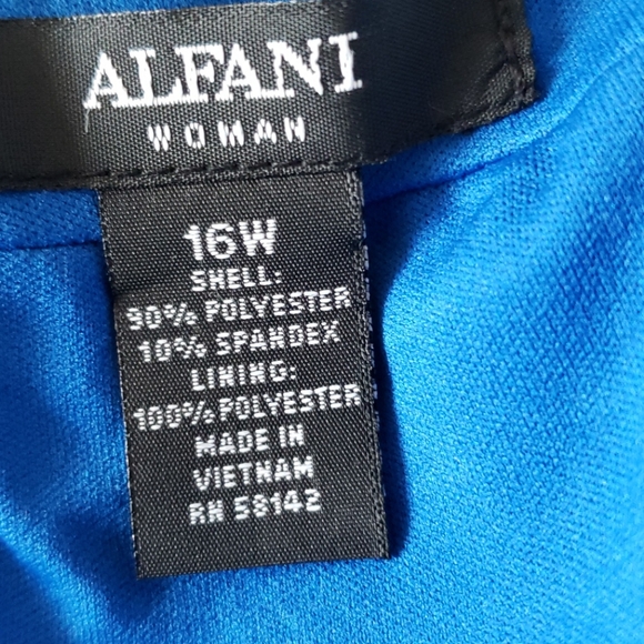 Alfani Plus Size Ribbed Blue Dress - Picture 7 of 7